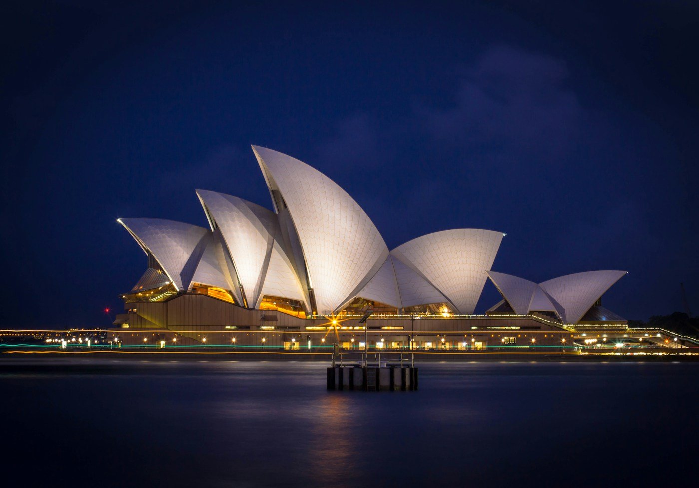 Sydney Opera House beside the harbour